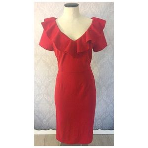 ❤️NEW! Red Ruffled Dress